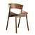 Elegant Plywood Dining Chair 3D model small image 3