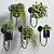 Metal Stand Wall Plant Vase 3D model small image 1