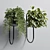 Metal Stand Wall Plant Vase 3D model small image 4