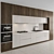 Modern Wood and White Kitchen 3D model small image 1