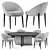 Elegant Minotti Lido Chair & Table 3D model small image 1