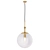 Elegant Brass and Glass Pendant 3D model small image 1