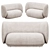 Modern Rico 2 Seater Sofa 3D model small image 1