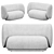 Modern Rico 2 Seater Sofa 3D model small image 3