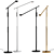 Sleek Dual-Toned Floor Lamp 3D model small image 1