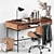 Sleek and Stylish Workplace Set 3D model small image 1