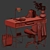 Sleek and Stylish Workplace Set 3D model small image 3