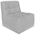 Title: Cozy Snow Boucle Lounge Chair 3D model small image 6