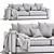 Ferlea Leather Sofa: Sleek & Elegant 3D model small image 4
