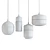 Sleek Nordic Glass Pendant Light 3D model small image 2