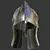 Visored Barbuta Helmet: VR/AR Low Poly, PBR Textures 3D model small image 6