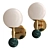 Elegant Marble Ball Sconce 3D model small image 1