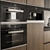 Sleek Black and Wood Kitchen 3D model small image 3