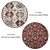 Elegant Round Rugs Set 3D model small image 3