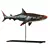 Oceanic Shark Sculpture 3D model small image 1