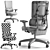 Elegant Office Star Armchair 3D model small image 5