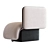 Elefante Upholstered Armchair: Elegant Velvet Seating 3D model small image 4