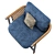 Fashionable and Functional Basket Armchair 3D model small image 3