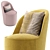 Tail Lounge: Luxurious Big Armchair by Gubi 3D model small image 5