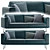 Luxurious Carre Villeroy & Boch Sofa 3D model small image 1