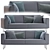 Luxurious Carre Villeroy & Boch Sofa 3D model small image 2