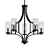 Kichler Vara 25 1: Stylish Distressed Chandelier 3D model small image 1