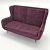 Elegant Baxter Dolly Sofa Set 3D model small image 2