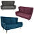 Elegant Baxter Dolly Sofa Set 3D model small image 4