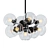 Sleek Glass Chandelier 9 3D model small image 1