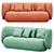 Rico 3 Seater Sofa: Modern Elegance by ferm Living 3D model small image 5