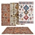 Versatile Rugs Set 3D model small image 1