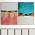 Modern Frame Collection: Set of 2 Paintings in 5 Materials 3D model small image 1