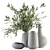 Elegant Vase and Lush Plant 3D model small image 1