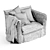 Vittoria Slip Cover Sofa Chair: Modern Elegance for Your Home 3D model small image 6