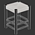 Zara Home Wooden Stool & Jute Twisted Perfect for Any Space 3D model small image 2