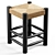 Zara Home Wooden Stool & Jute Twisted Perfect for Any Space 3D model small image 4