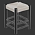 Zara Home Wooden Stool & Jute Twisted Perfect for Any Space 3D model small image 5