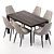 AERO Dining Group: NEVADA Table & LATTE Chairs 3D model small image 1