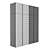 Sleek Illuminated Wardrobe 3D model small image 4