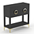 Black Console Chest of Drawers 3D model small image 1