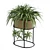 Vintage-Inspired Woven Caning Planter 3D model small image 3