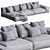 Contemporary NEOWALL Modular Sofa 3D model small image 5