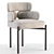 Elegant Sylvie Dining Chair 3D model small image 3