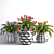 Colorful Flower Pot Collection 3D model small image 1