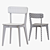 Stylish LISABO Table & Chairs 3D model small image 5