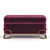 Glasar Metal Leg Burgundy Ottoman 3D model small image 2