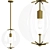 Elegant Latitude Pendant Light 3D model small image 1