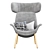 Pedrali ILA 2024 Lounge Chair: Sleek Style & Comfort 3D model small image 4