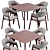 Modern Angel Cerda Dining Chair and Terong Table Set 3D model small image 3