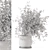  Rusty Concrete Pot Indoor Plants - Set 281 3D model small image 5